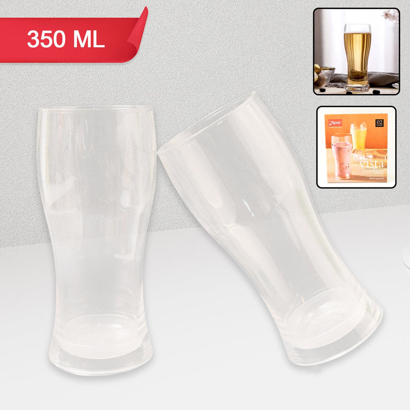 Unbreakable pitcher glass set with 350ML clear tumblers