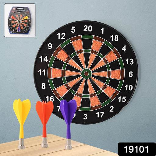 Magnetic dart hitting the bullseye on the safe dartboard
