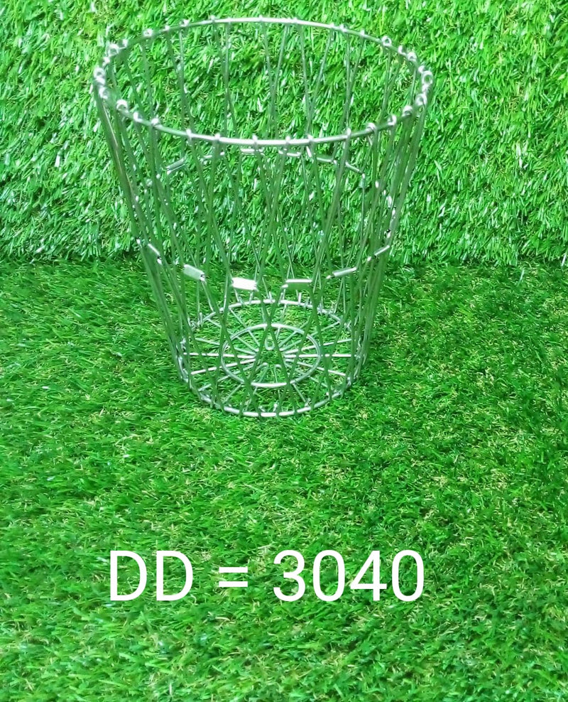 3040 Multipurpose Fruit Basket Stainless Steel Wire Bowl Foldable Basket for Vegetable / Fruits / Dining 
