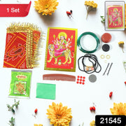 Complete pooja decoration box with traditional Mataji shringar accessories