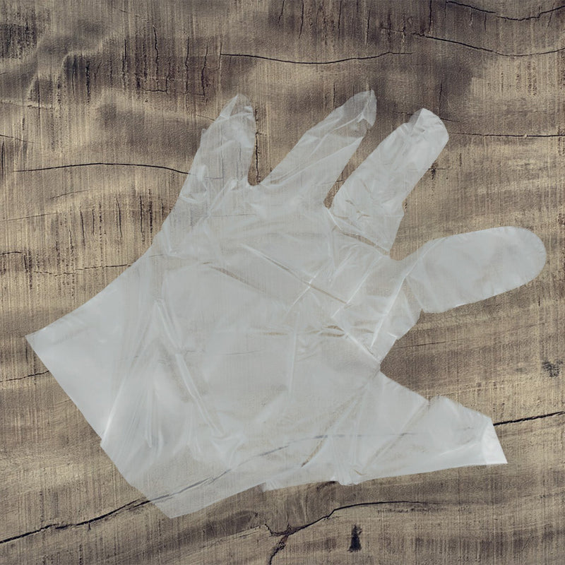Disposable Gloves – Large Clear Plastic, 100 Pcs | Grow Wear