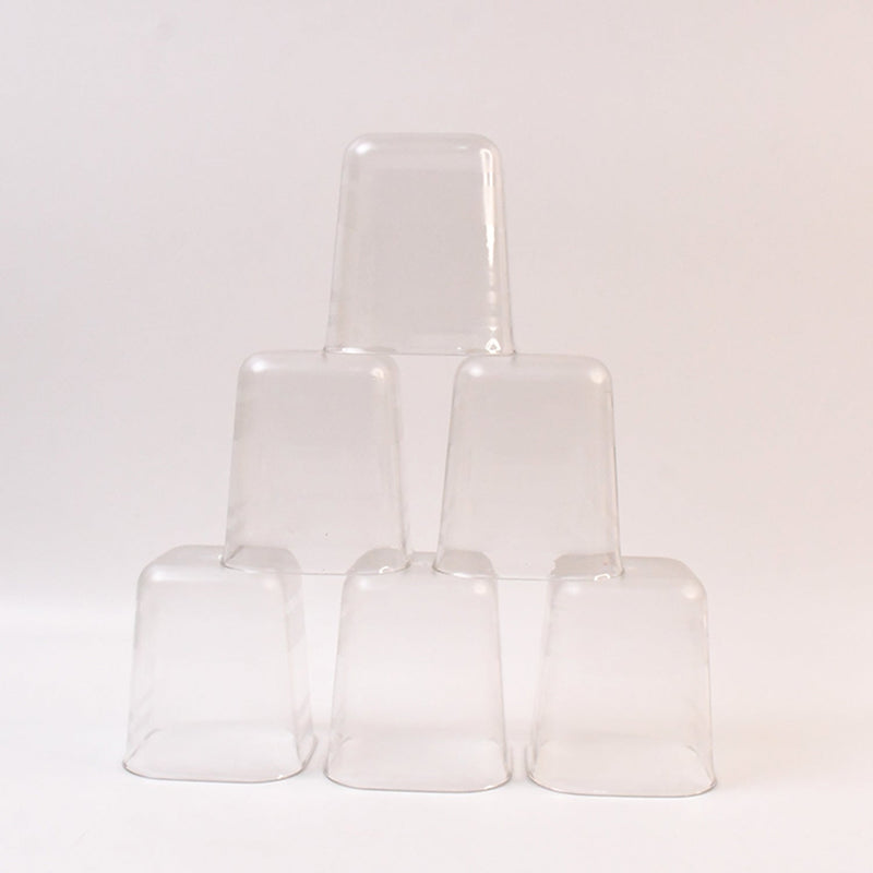Pure gem styled transparent plastic glass set displayed
