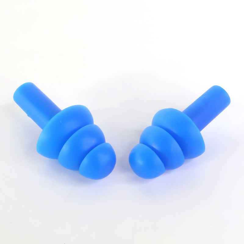 Waterproof reusable silicone ear plugs designed for swimmers
