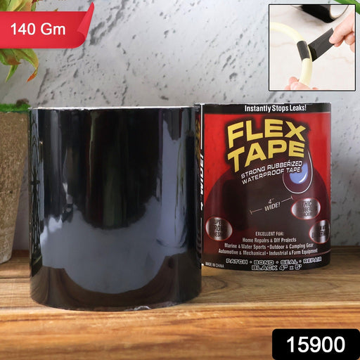 Close-up of Flex Tape flexible waterproof repair tape applied on surface