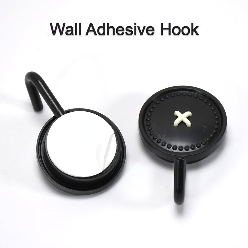 Set of durable heavy-duty adhesive hooks for wall mounting