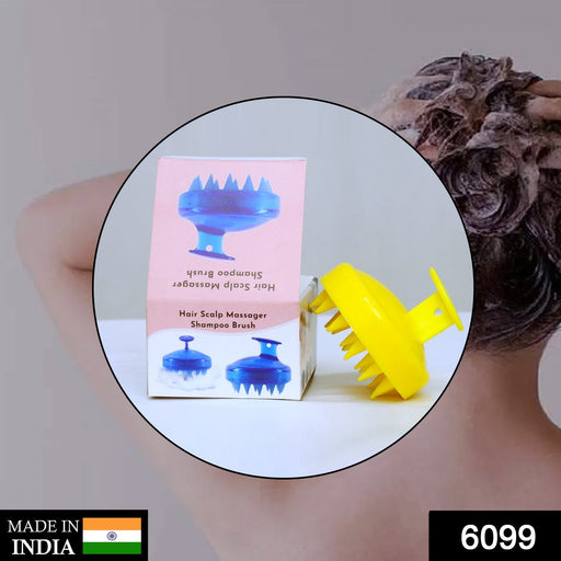 Close-up of the flexible silicone bristles of the scalp massager brush.