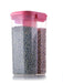 2147 Plastic 2 Sections Air Tight Transparent Food Grain Cereal Storage Container (2 ltr) 