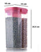 2147 Plastic 2 Sections Air Tight Transparent Food Grain Cereal Storage Container (2 ltr) 