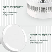 7206 TELESCOPIC ELECTRIC DESKTOP FAN, HEIGHT ADJUSTABLE, FOLDABLE & PORTABLE FOR TRAVEL/CARRY | SILENT TABLE TOP PERSONAL FAN FOR BEDSIDE, OFFICE TABLE 