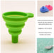 0828 Flexible Silicone Foldable Kitchen Funnel for Liquid/Powder Transfer Hopper Food (Small) 