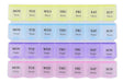 0383 Pill Case- 4 Row 28 Squares Weekly 7 Days Tablet Box Holder Medicine Storage Organizer Container 