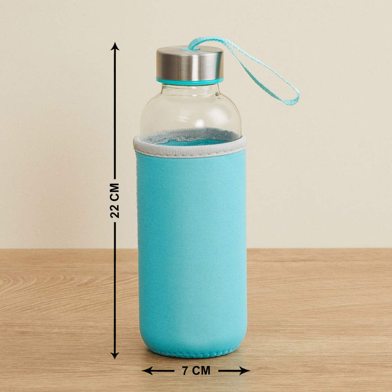 Close-up of the leakproof lid on the Own Hydrate glass water bottle.
