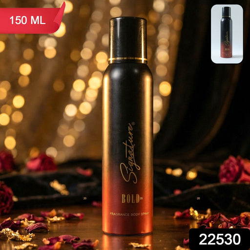 Stylish Signature bold deodorant spray packaging design