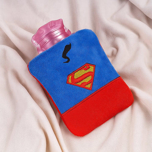 Soft covered hot water bag, ideal for targeted pain relief and warmth.