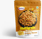A bowl filled with Maniarr's healthy roasted multigrain namkeen snack.