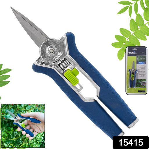 Close-up of ultra-sharp stainless steel blade on micro garden snip