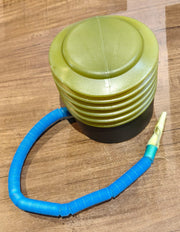 Lifestyle shot of the foot air pump used for a yoga ball.