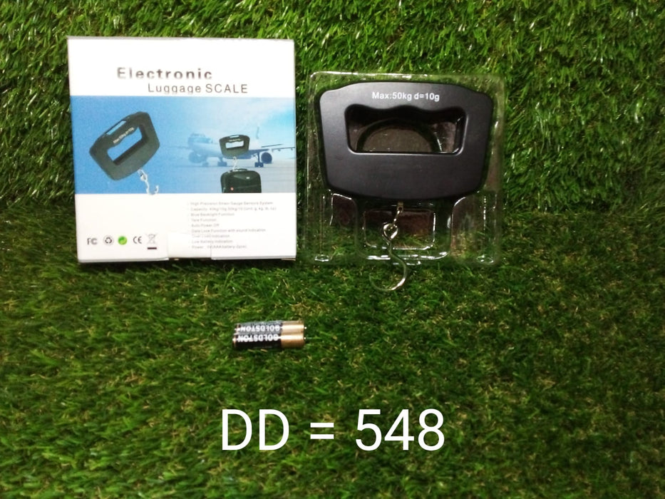 548 Black Digital Portable Luggage Scale with LCD Backlight (50 kg) 