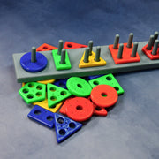 8098 Geometric Brick - 5 Angle Matching Column Blocks for Kids - Preschool Educational Learning Toys. 