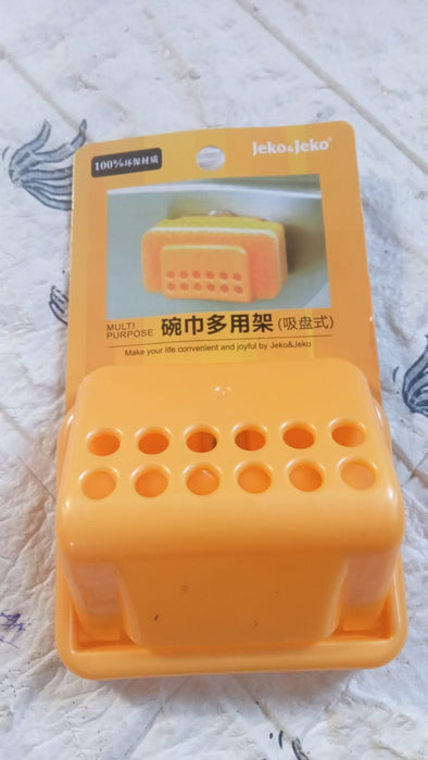 Self-Adhesive Sponge and Soap Holder | No-Drill Sink Organizer & Multipurpose Kitchen Caddy