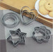0813 Cookie Cutter Stainless Steel Cookie Cutter with Shape Heart Round Star and Flower (12 Pieces) 