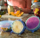 2154 Silicone Stretch Lids Reuseable Microwave Safe Flexible Covers (Set of 6) (Loose Pack) 