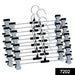 7202 Hangers with 2-Adjustable Anti-Rust Clips (Pack of 12) 