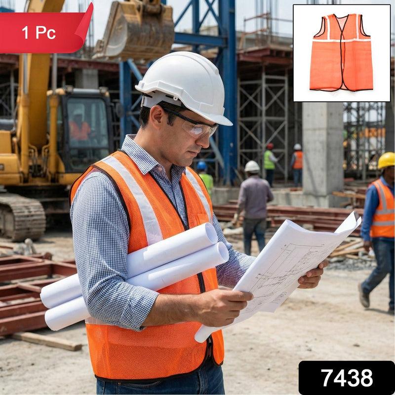 Single piece Orange Safety Jacket, folded neatly to showcase its compact design.