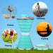 1385 Silicone Traveling Water Bottle BPA Free - Leak Proof Lightweight Collapsible - Small Folding Refillable and Space Saver for Camping Gym Sports Hiking Biking Yoga Outdoor 