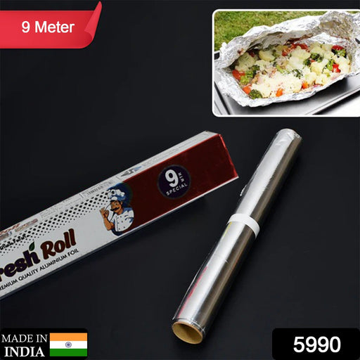 Thick aluminum foil roll for baking and grilling food.