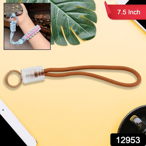 Close-up of the durable nylon Mobile Phone Lanyard attached to a phone case, showing secure fit.