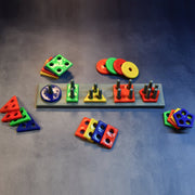 8098 Geometric Brick - 5 Angle Matching Column Blocks for Kids - Preschool Educational Learning Toys. 