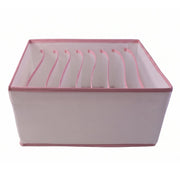 White background of 9 grid clothes storage box
