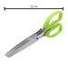 1563 Multifunction Vegetable Stainless Steel Herbs Scissor with 5 Blades 