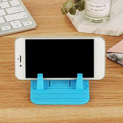 Side profile of the compact Portable Mobile Stand, ideal for travel and desk use.