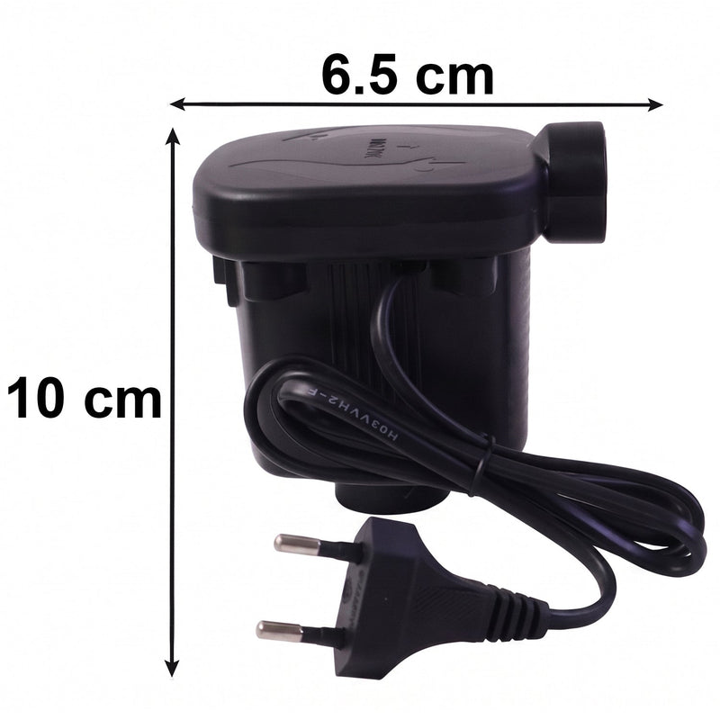 Size guide for electric air pump inflator