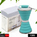 1385 Silicone Traveling Water Bottle BPA Free - Leak Proof Lightweight Collapsible - Small Folding Refillable and Space Saver for Camping Gym Sports Hiking Biking Yoga Outdoor 