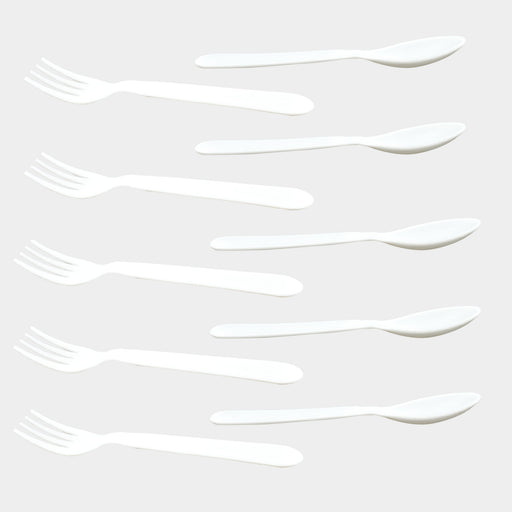 2422 Dinnerware Cutlery Premium Plastic Spoon And Fork Set - 10 pcs 