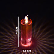 Arrangement of multiple LED Crystal Candles creating a magical ambiance for a celebration.