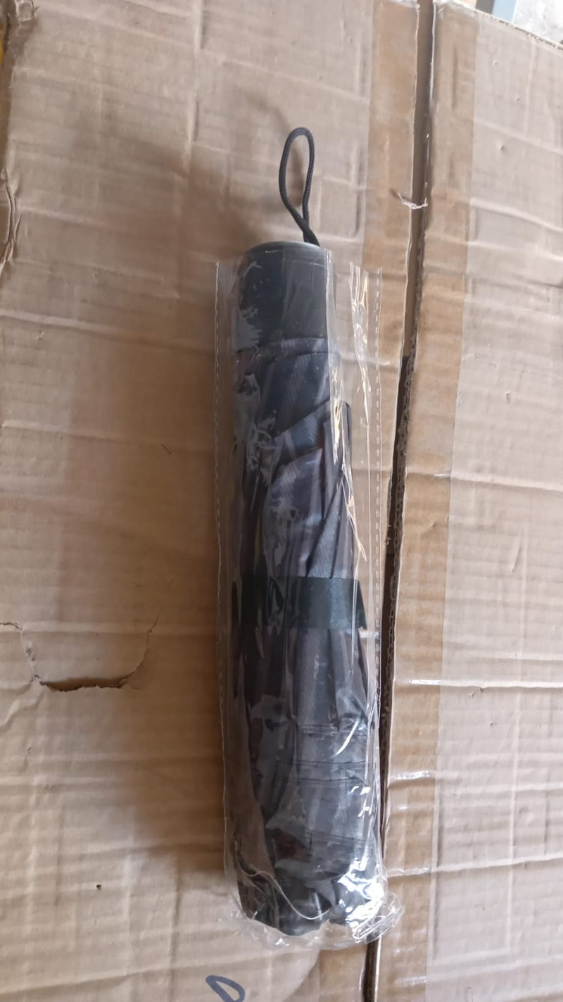 3-Fold Sun & Rain Protective Solid Foldable Umbrella (1 Pc / Mix Color)