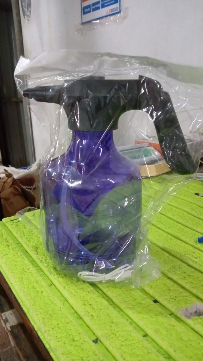 Side view of the  3L electric garden sprayer, showcasing its compact and portable design.