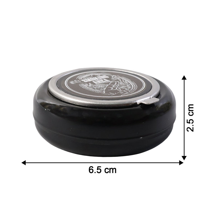 Tabletop ashtray showing deep container for ash collection