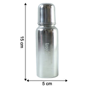 Travel friendly stainless steel baby feeding bottle 200ml