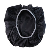 Detail shot of the robust nylon material and sturdy buckle straps of the backpack rain cover.
