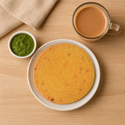 Stack of Maniarr's Ginger Garlic Bajri Khakhra, ready to be served as a healthy snack.