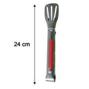 Durable kitchen tongs utensil for flipping and serving