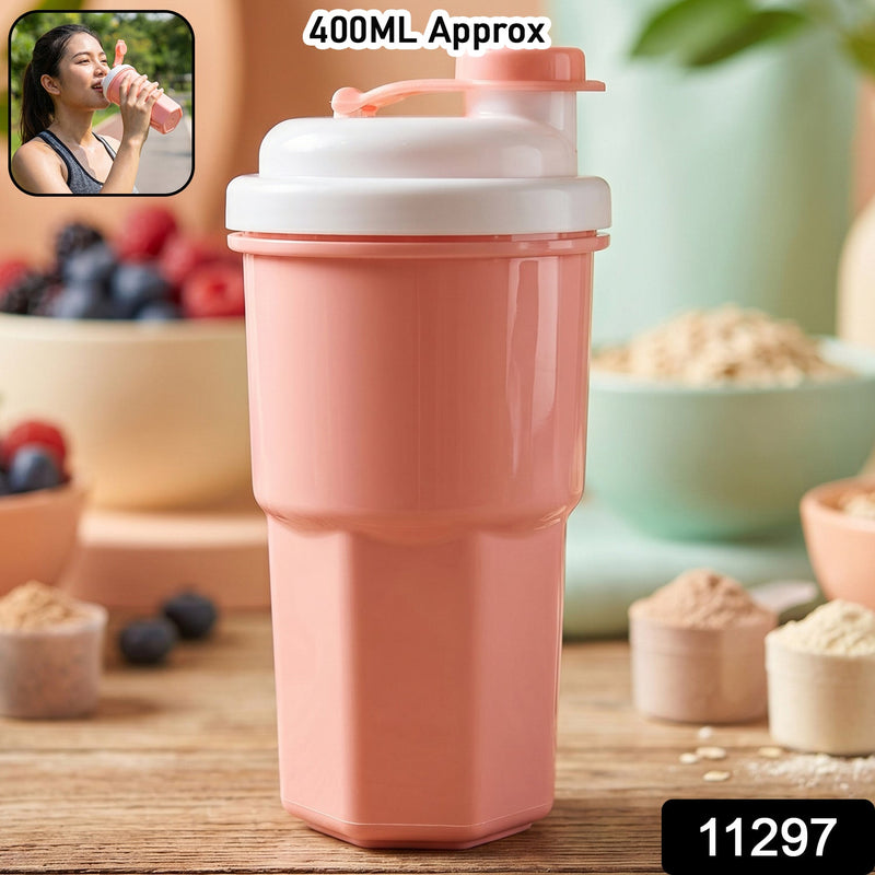 leakproof flip lid shaker bottle for health drinks