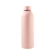 Eco-friendly reusable pink stainless steel bottle with double wall insulation
