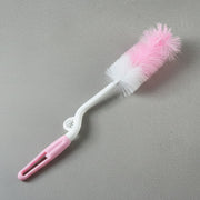 Close-up of bottle cleaning brush bristles for tough stain removal
