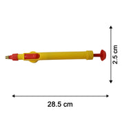 Components of the bottle sprayer laid out for size reference.